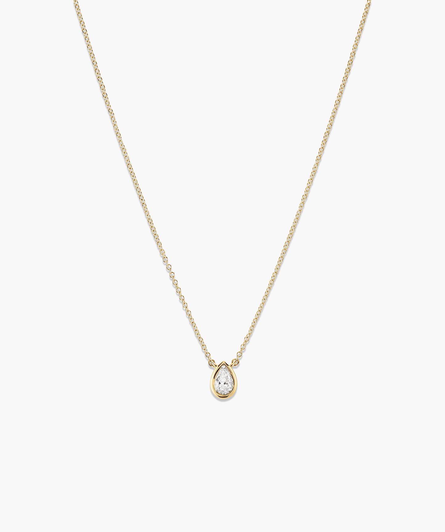 Lab Grown Diamond Pear Necklace