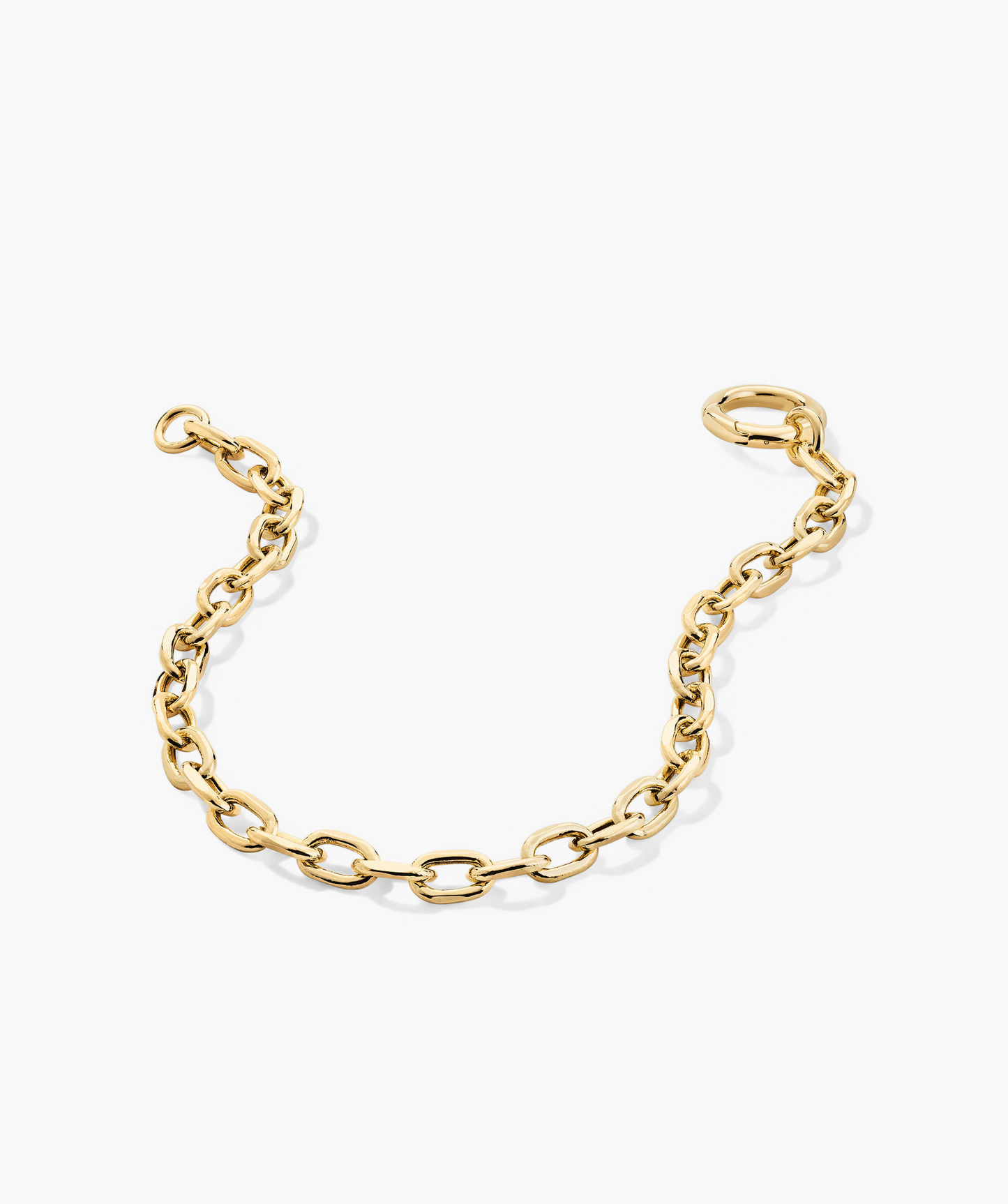 Large Square Oval Chain Charm Bracelet