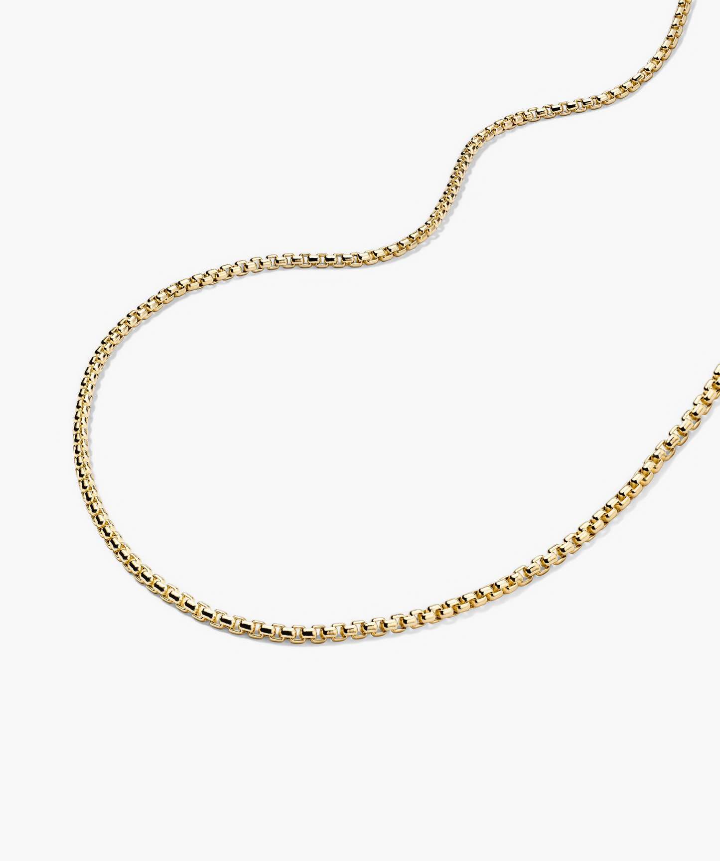 2.5mm Round Box Chain Necklace