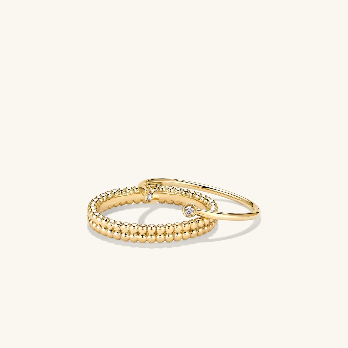 Duo Beaded Stacker Ring