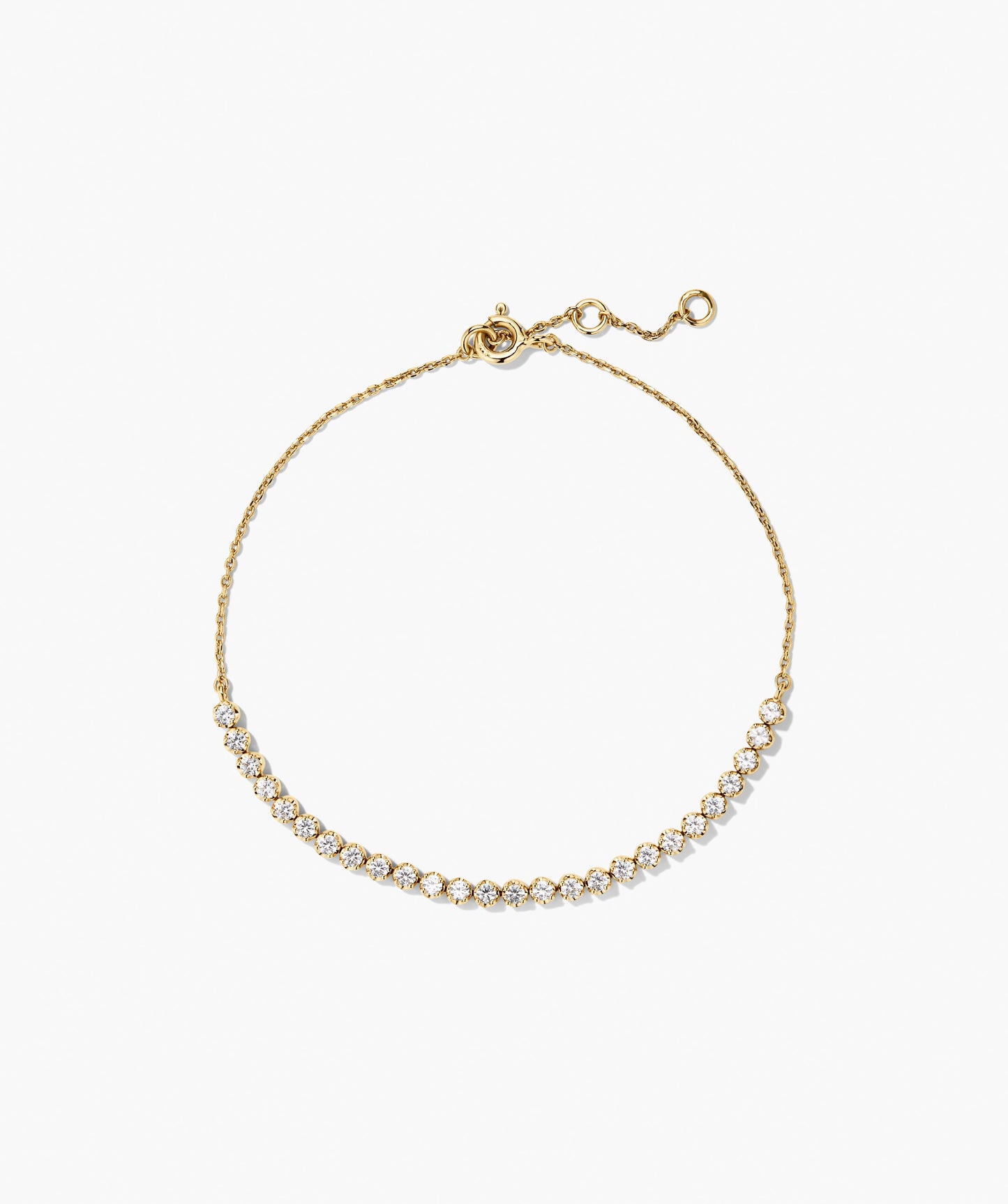 Labor-gezüchtet Saphir Half Tennis Armband