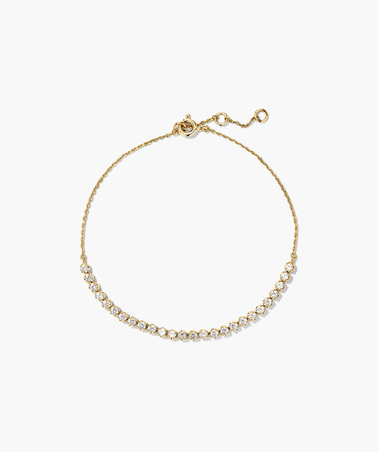 Labor-gezüchtet Saphir Half Tennis Armband