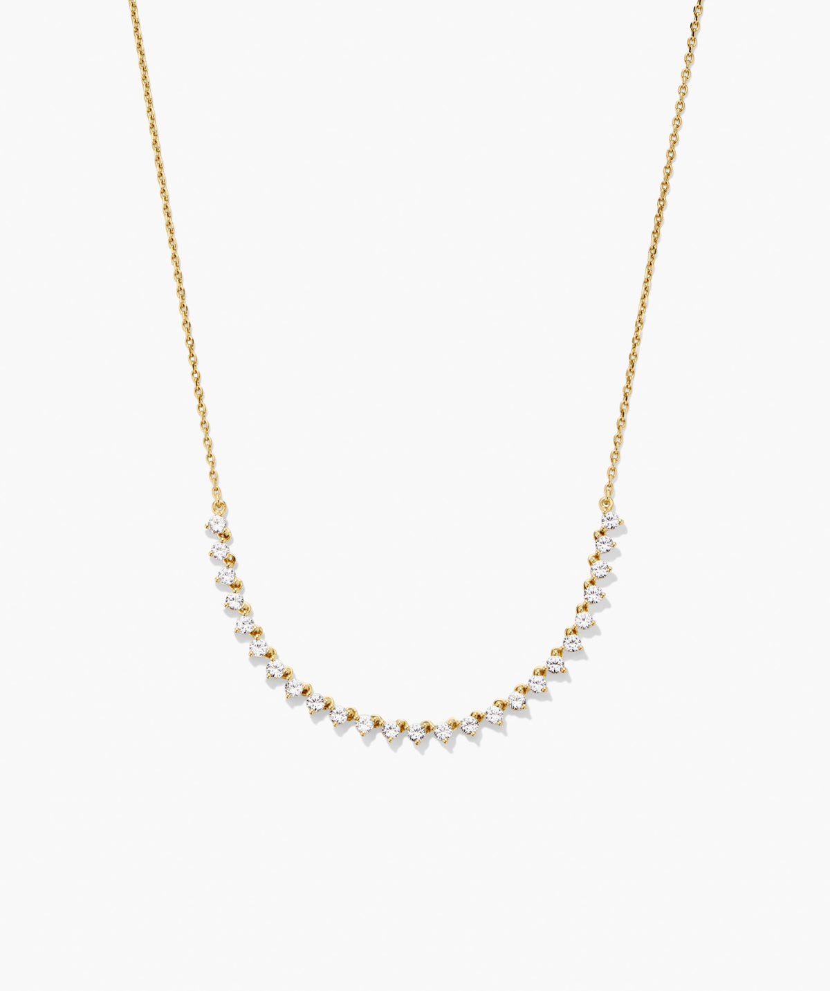 Labor-gezüchtet Saphir Half Tennis Halskette