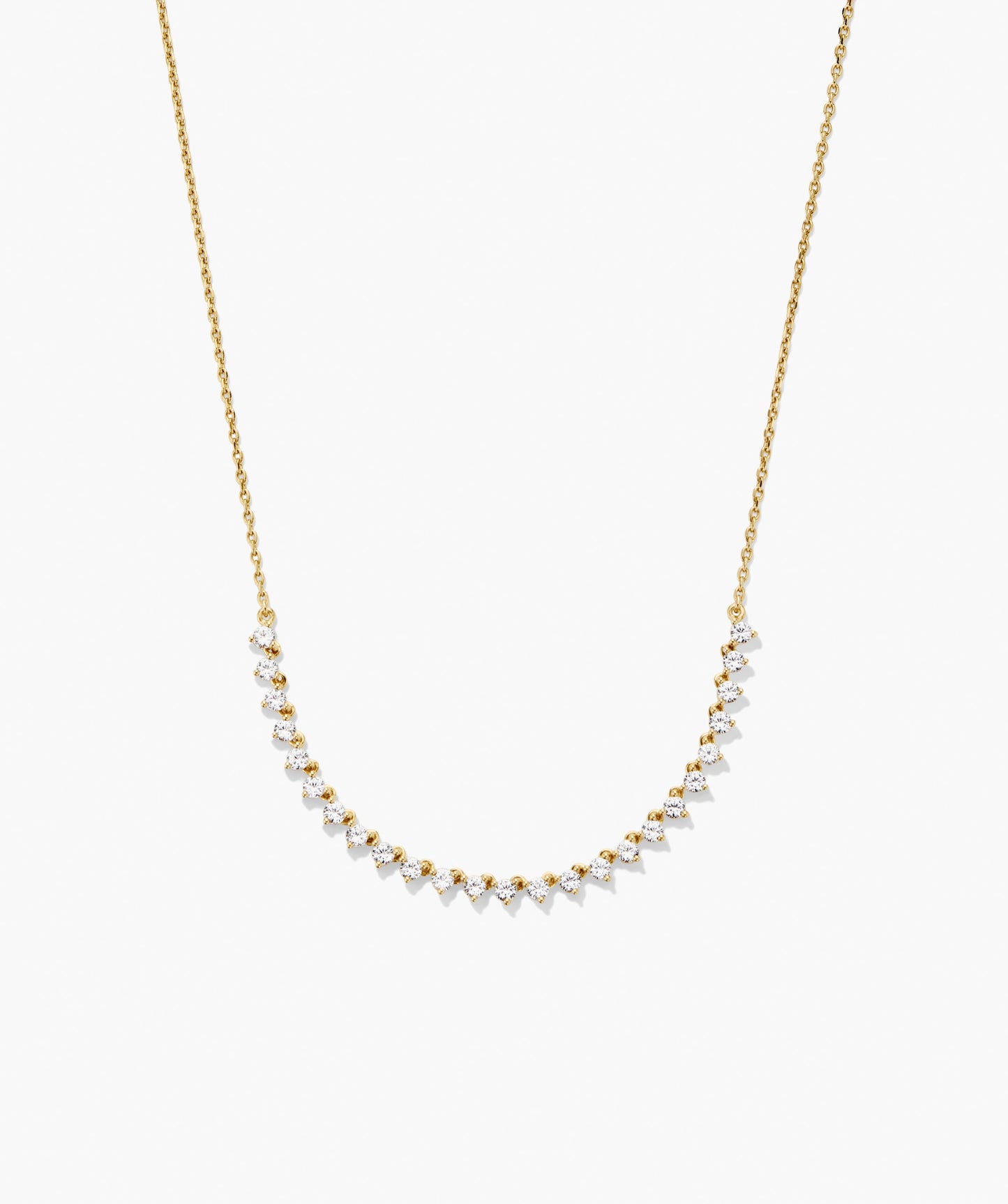 Labor-gezüchtet Saphir Half Tennis Halskette