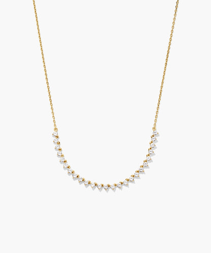 Labor-gezüchtet Saphir Half Tennis Halskette