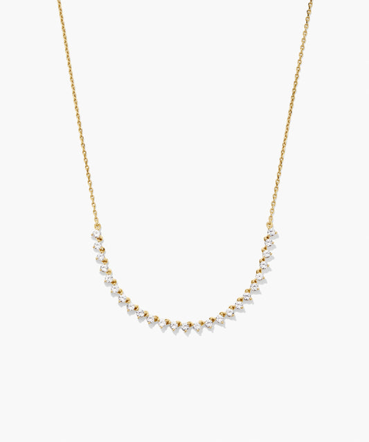 Labor-gezüchtet Saphir Half Tennis Halskette