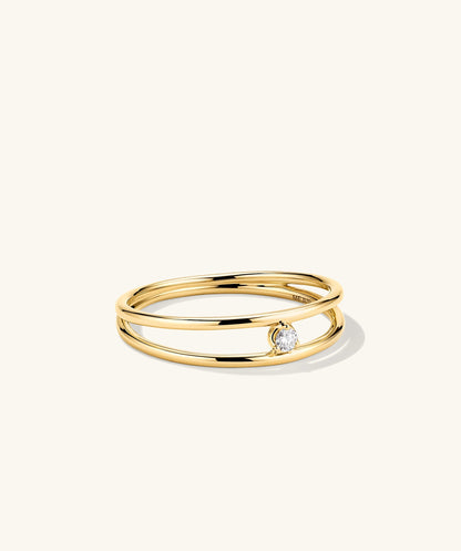 Diamant Double Stacker Ring