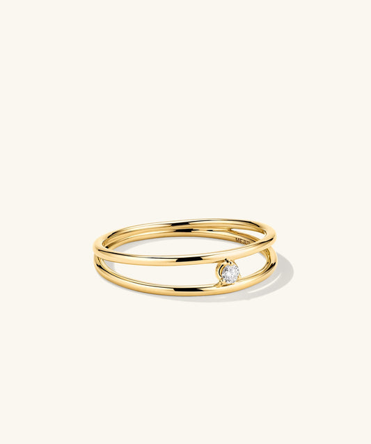 Diamant Double Stacker Ring
