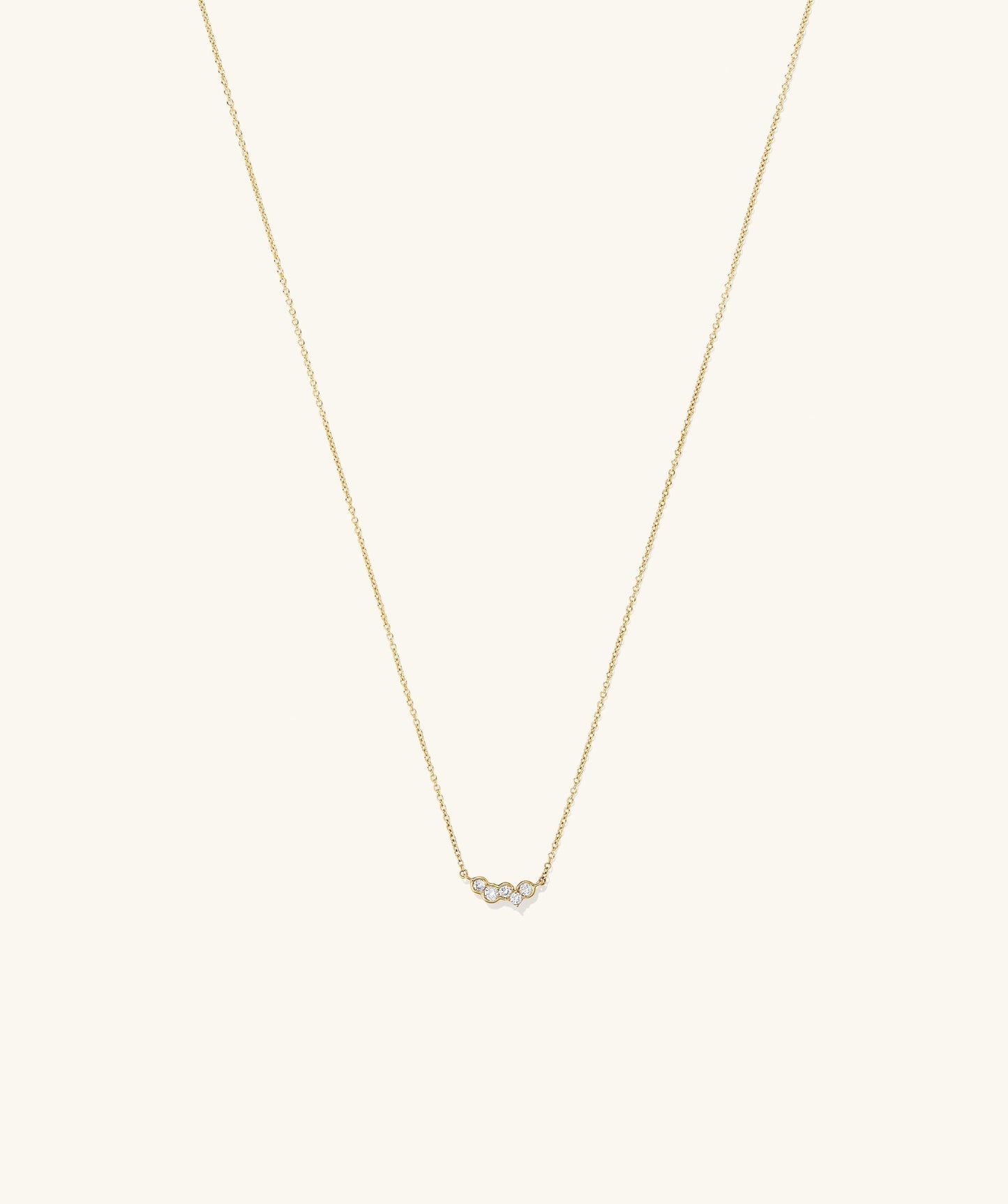 Celeste Labor-gezüchtet Diamant Cluster Halskette