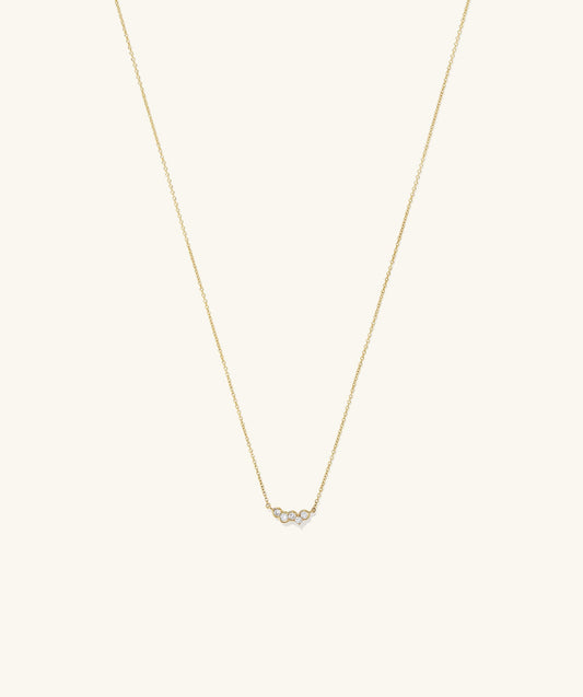 Celeste Labor-gezüchtet Diamant Cluster Halskette