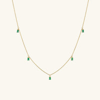 Baguette Gemstone Station Halskette