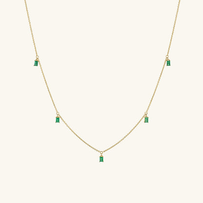 Baguette Gemstone Station Halskette