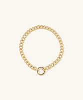 Curb Kette Charm Armband