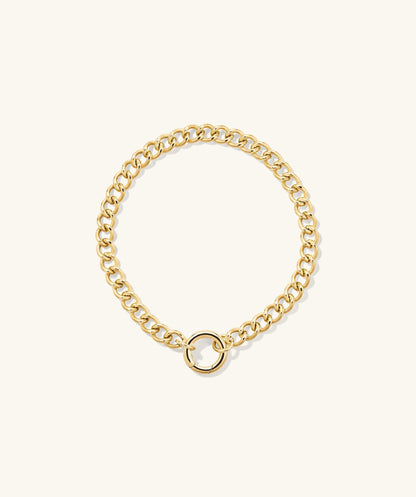 Curb Kette Charm Armband