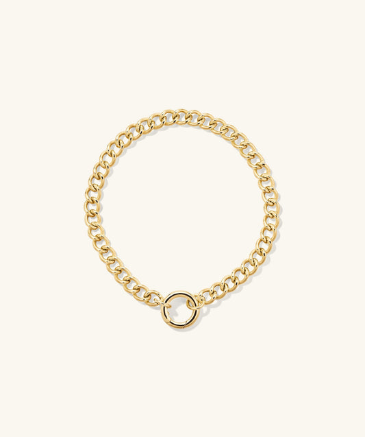 Curb Kette Charm Armband