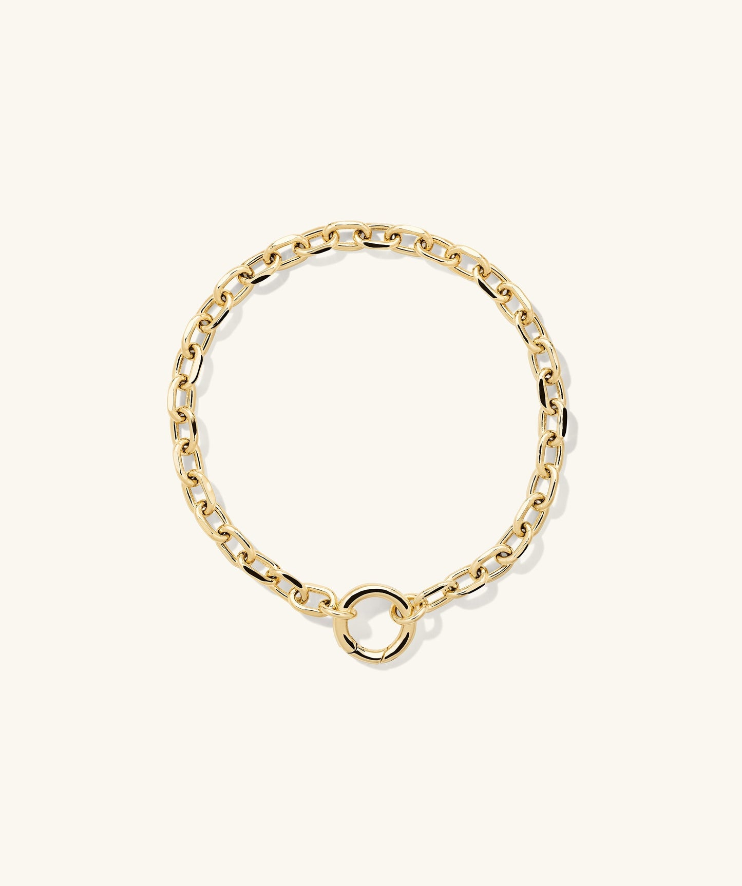 Groß Square Oval Kette Charm Armband