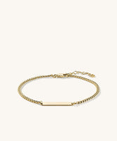 Engravable Bar Curb Kette Armband