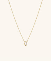 Labor-gezüchtet Diamant Pear Halskette