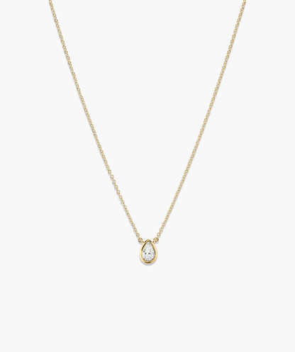 Lab Grown Diamond Pear Necklace