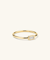 Labor-gezüchtet Diamant Baguette Stacker Ring