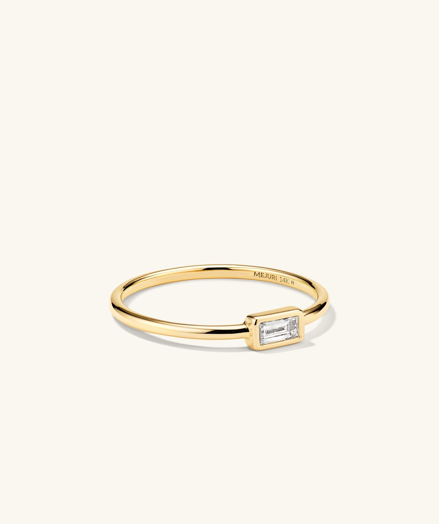 Labor-gezüchtet Diamant Baguette Stacker Ring