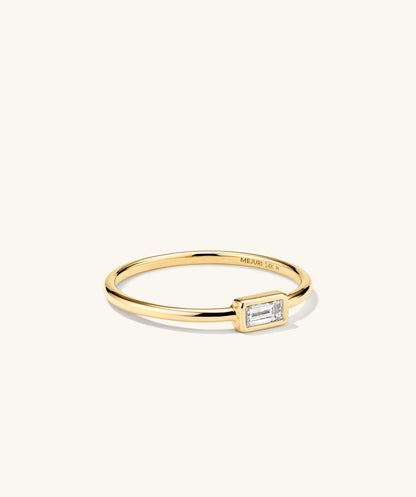 Labor-gezüchtet Diamant Baguette Stacker Ring
