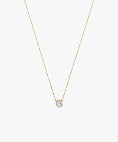 Labor-gezüchtet Diamant Solo Halskette