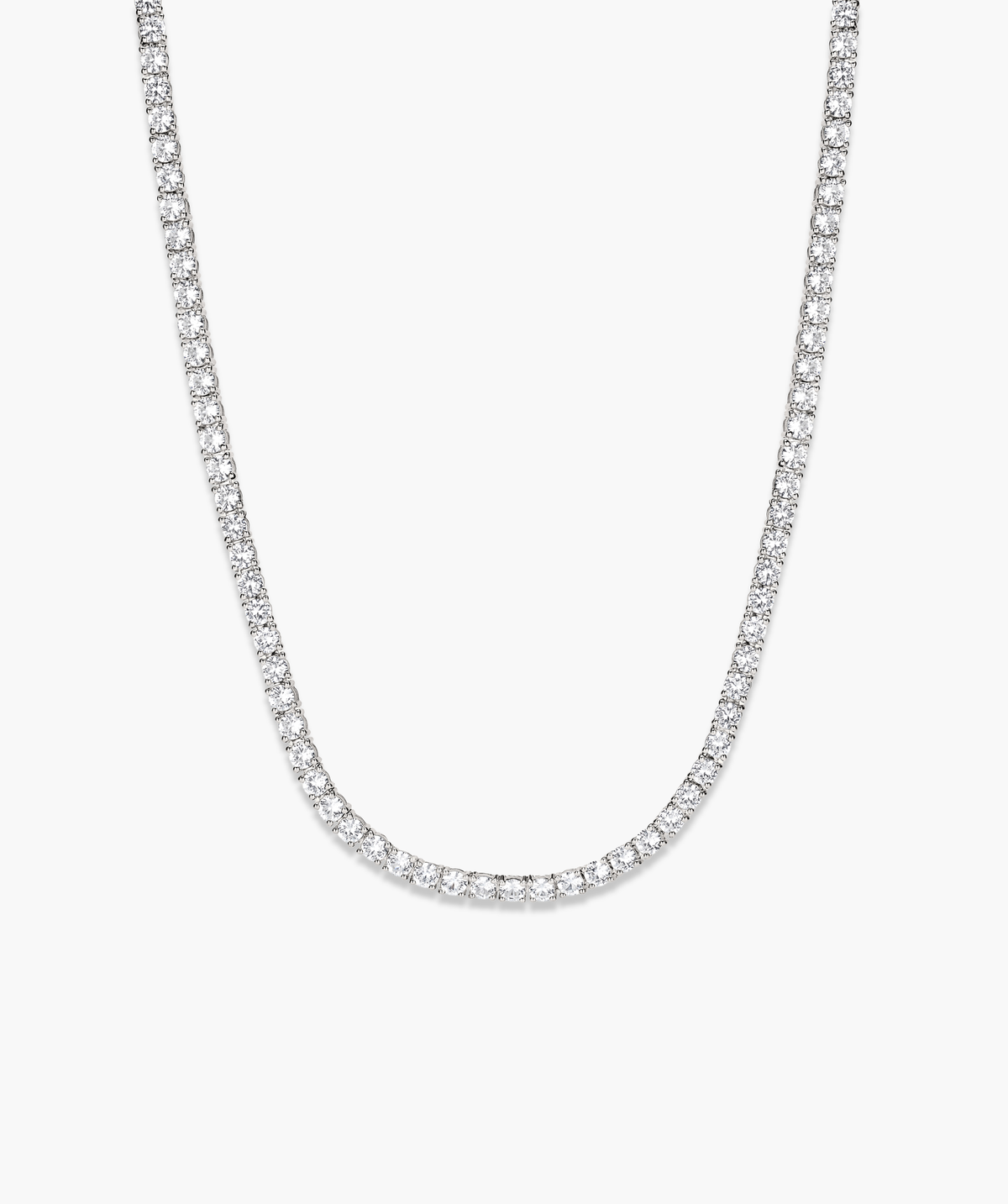 Lab Grown Sapphire Tennis Necklace