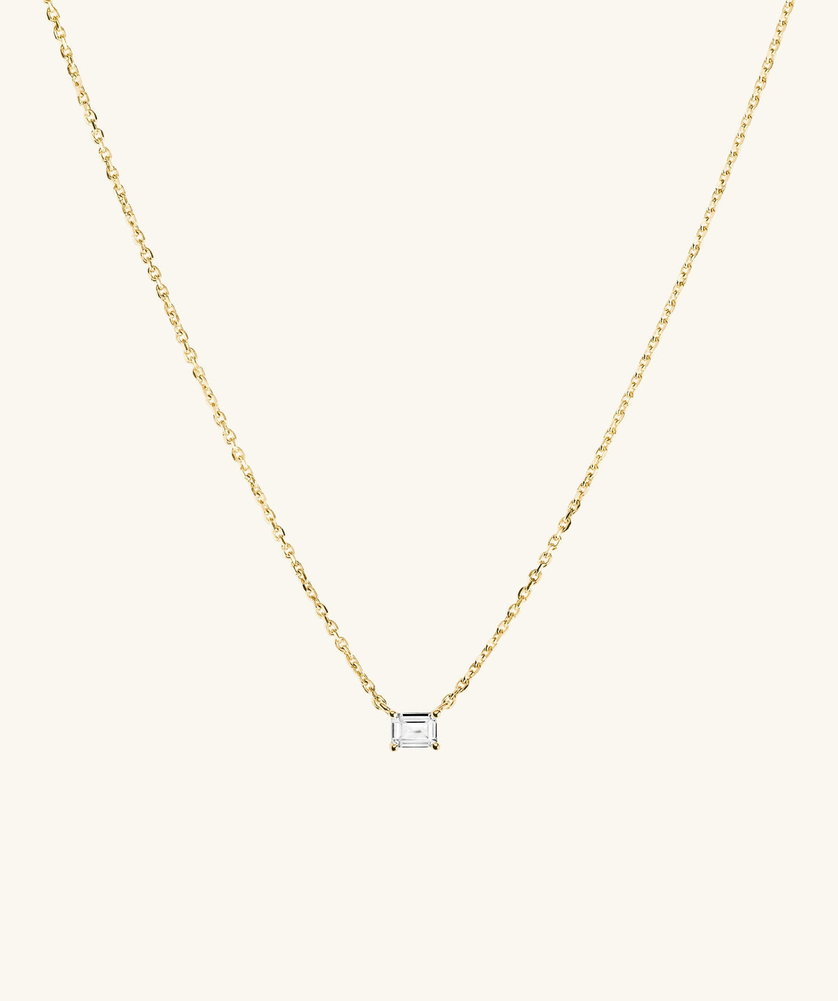 Labor-gezüchtet Saphir Baguette Halskette