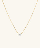 Labor-gezüchtet Saphir Baguette Halskette