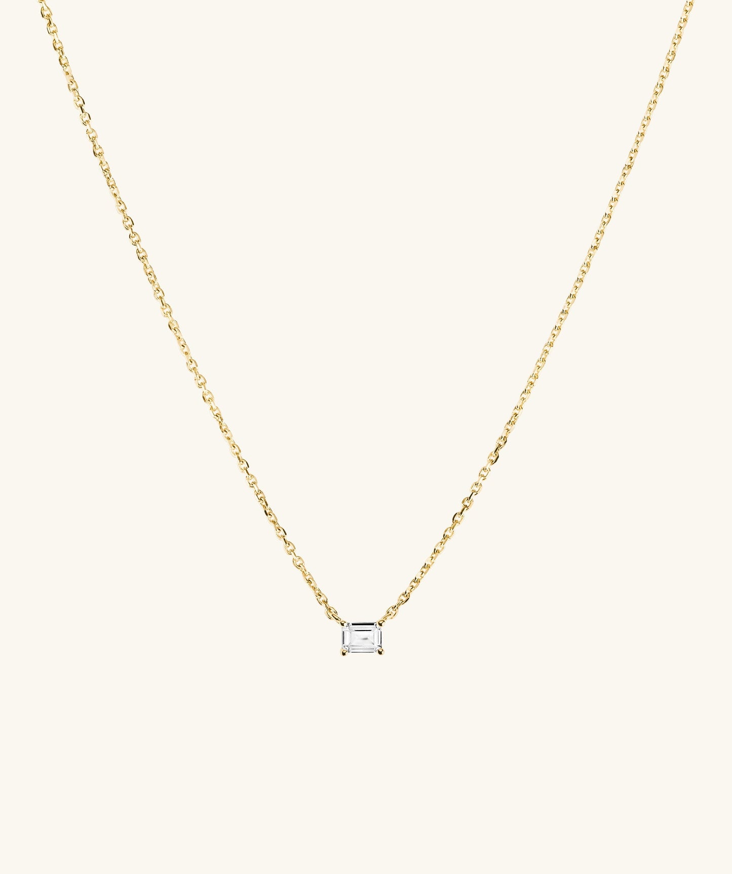 Labor-gezüchtet Saphir Baguette Halskette