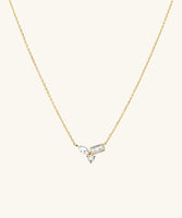 Labor-gezüchtet Saphir Cluster Halskette