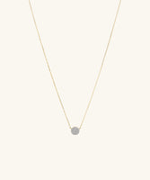 Groß Pavé Diamant Round Halskette