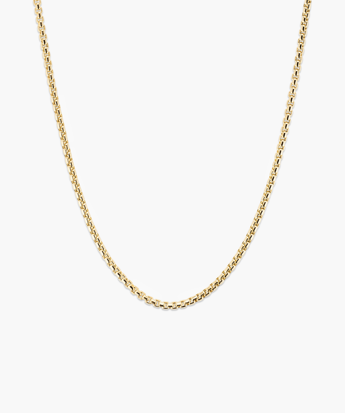 2.5mm Round Box Chain Necklace