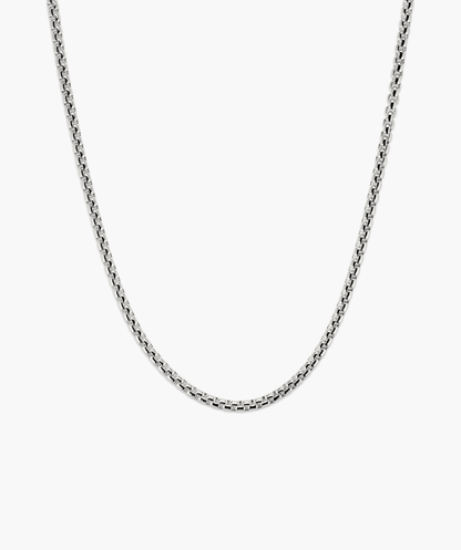 3.7mm Round Box Chain Necklace