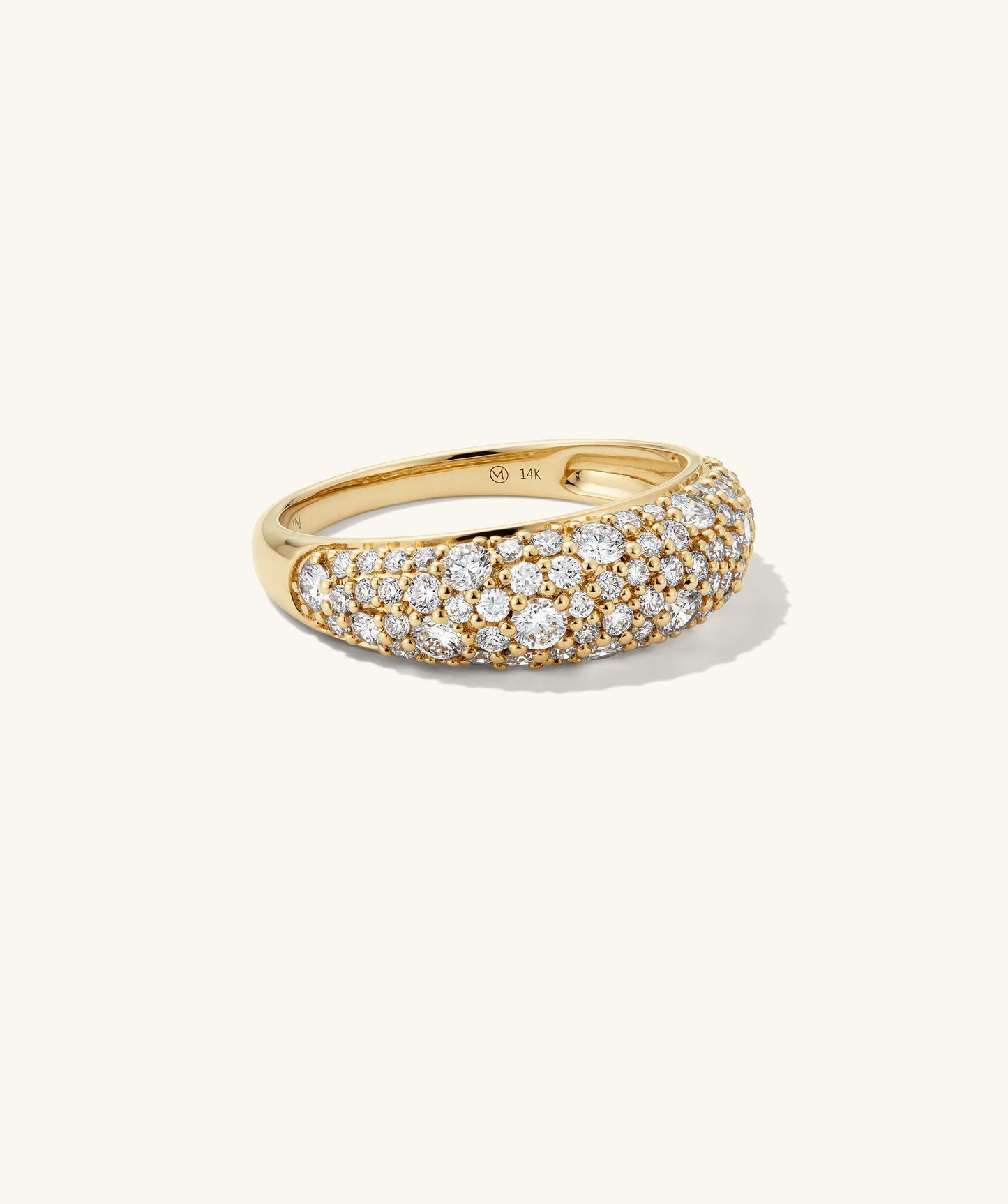 Dôme Pavé Labor-gezüchtet Diamant Ring