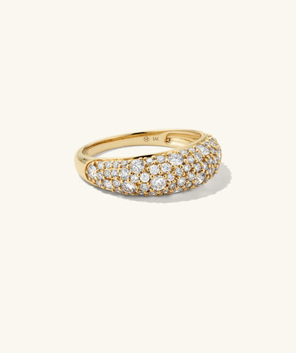 Dôme Pavé Labor-gezüchtet Diamant Ring