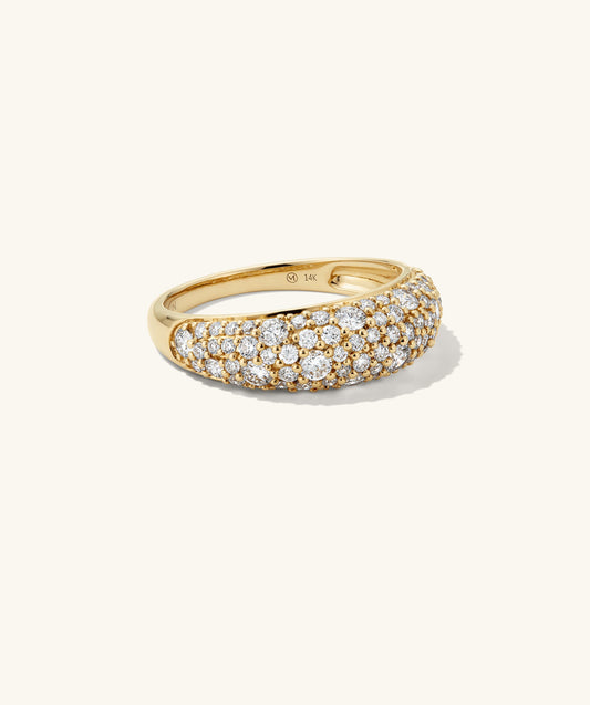 Dôme Pavé Labor-gezüchtet Diamant Ring