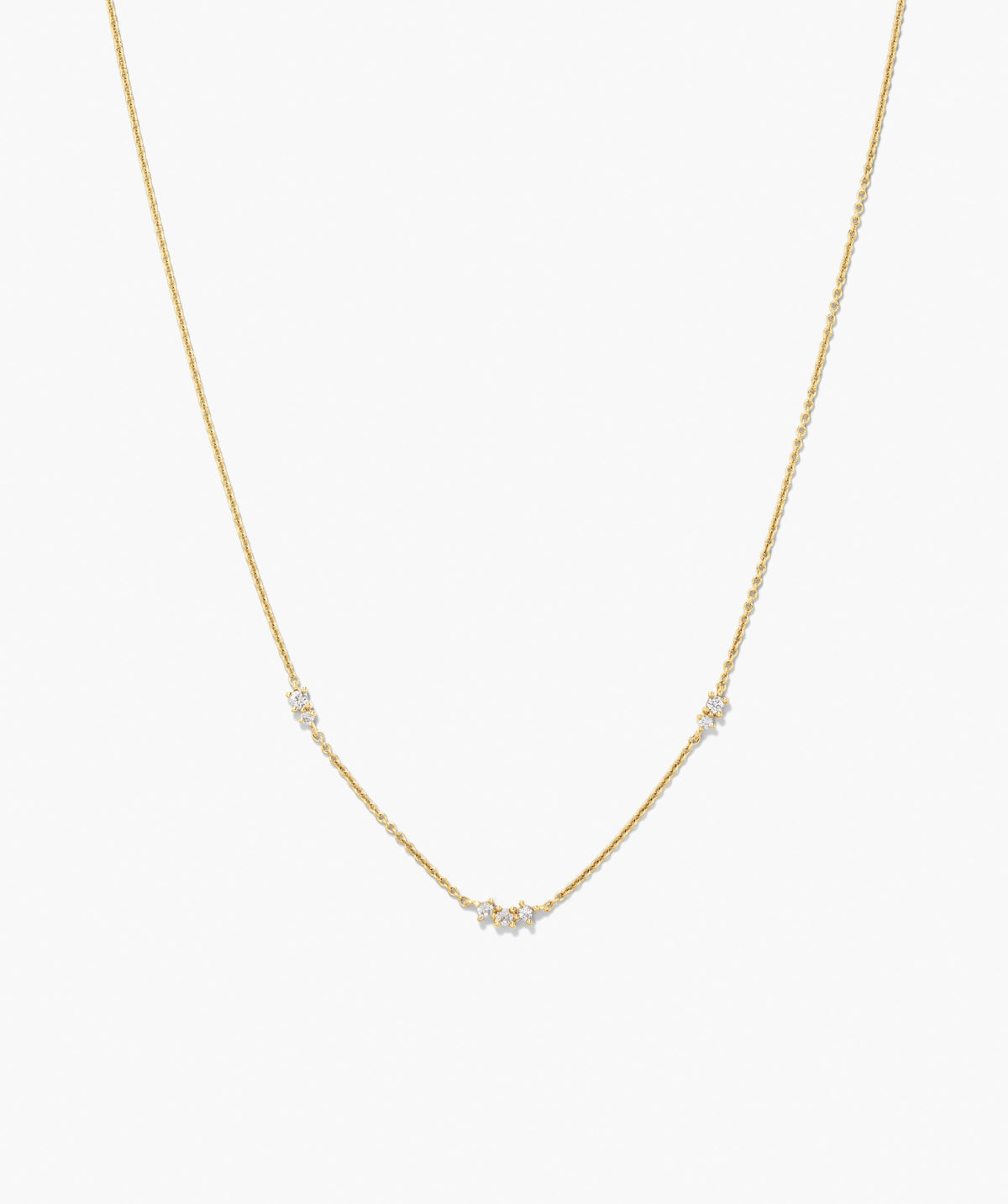 Floating Lab Grown Sapphire Necklace