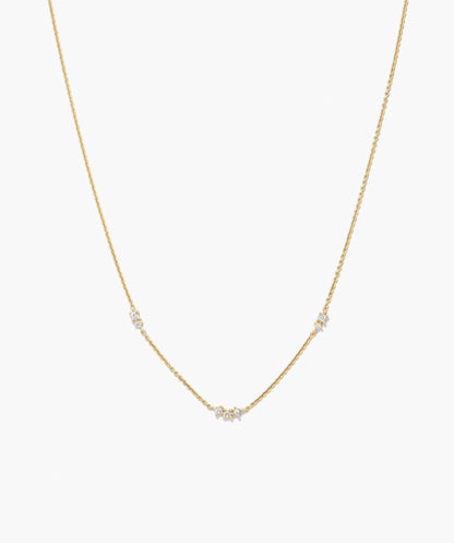 Floating Lab Grown Sapphire Necklace