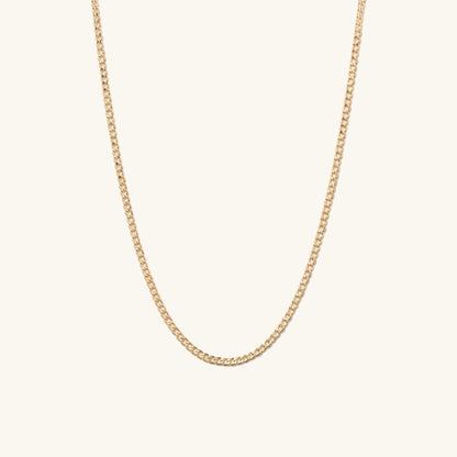 Flat Curb Chain Necklace