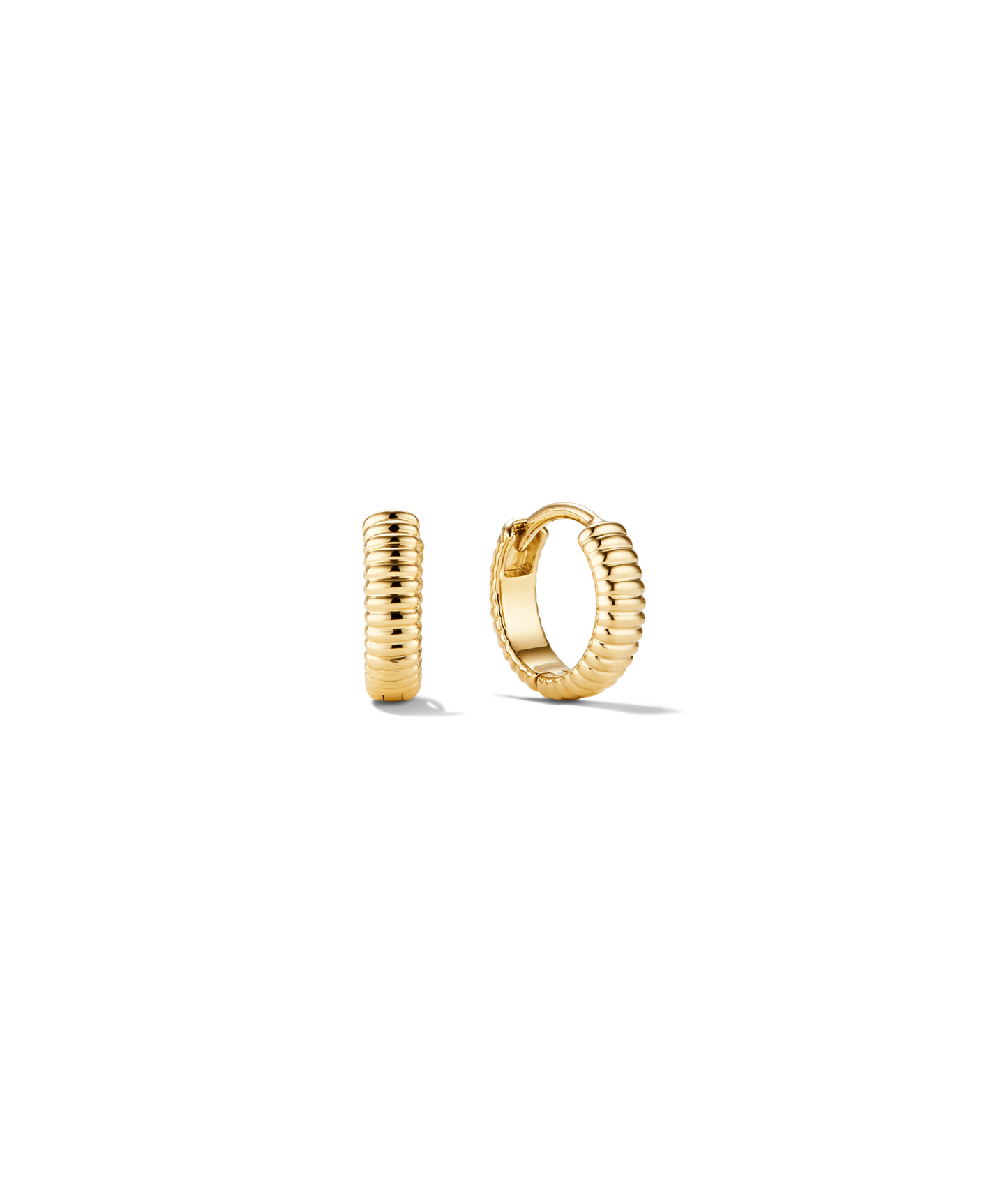 Charlotte Textured Huggie Hoops