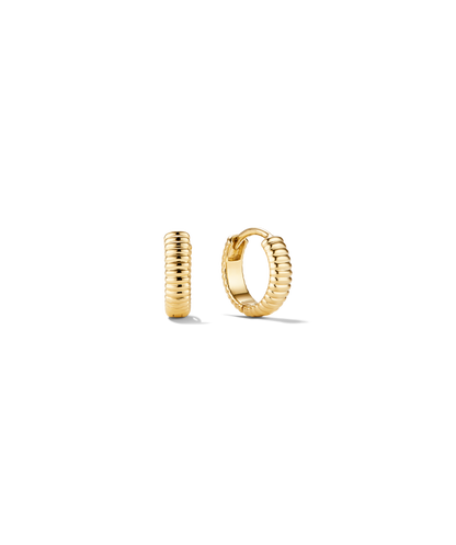 Charlotte Textured Huggie Hoops