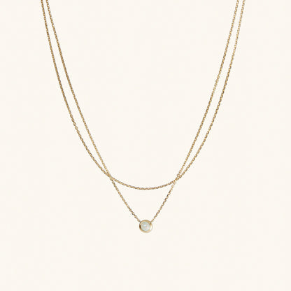 Layered Opal Halskette