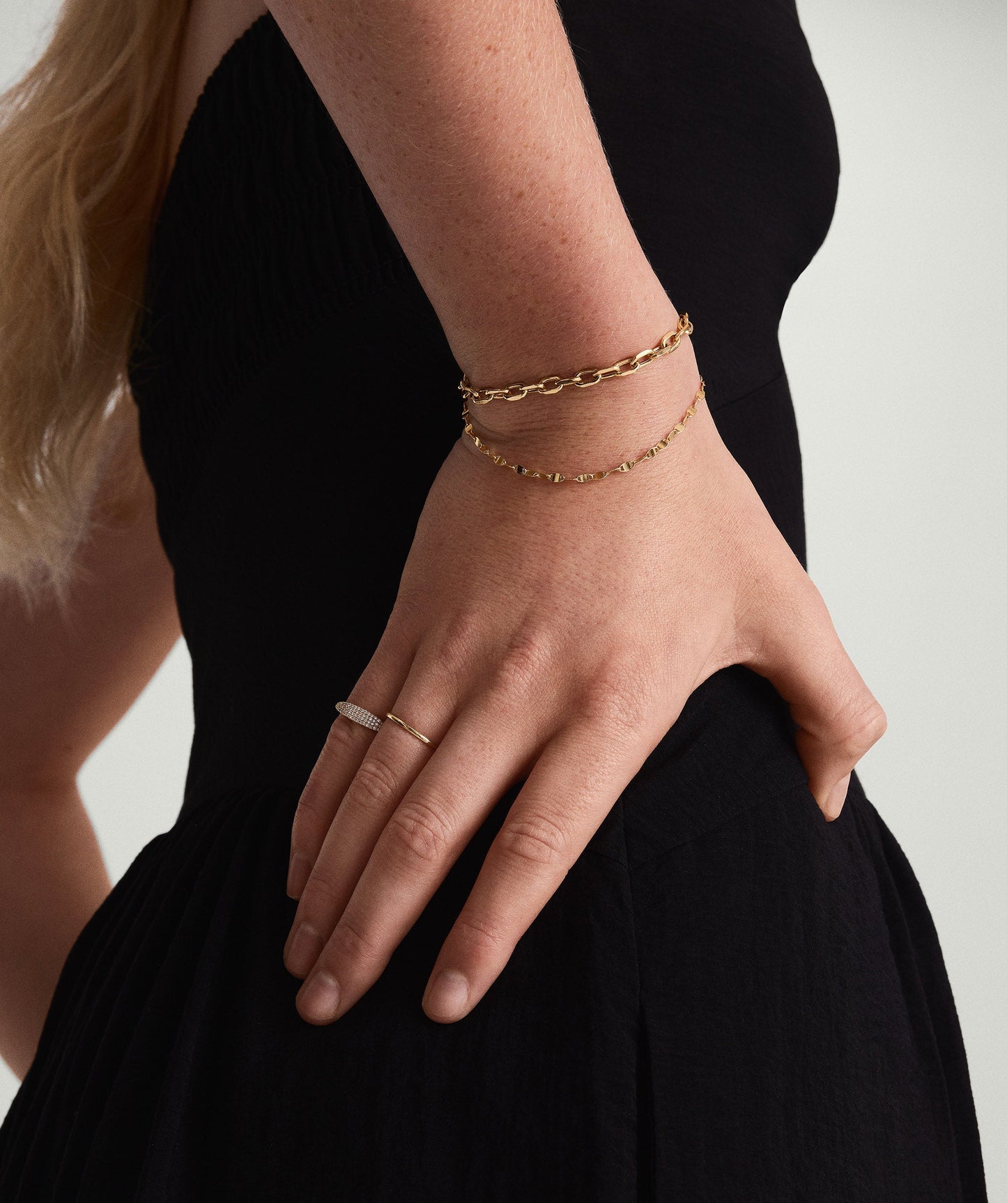 Large Square Oval Chain Bracelet