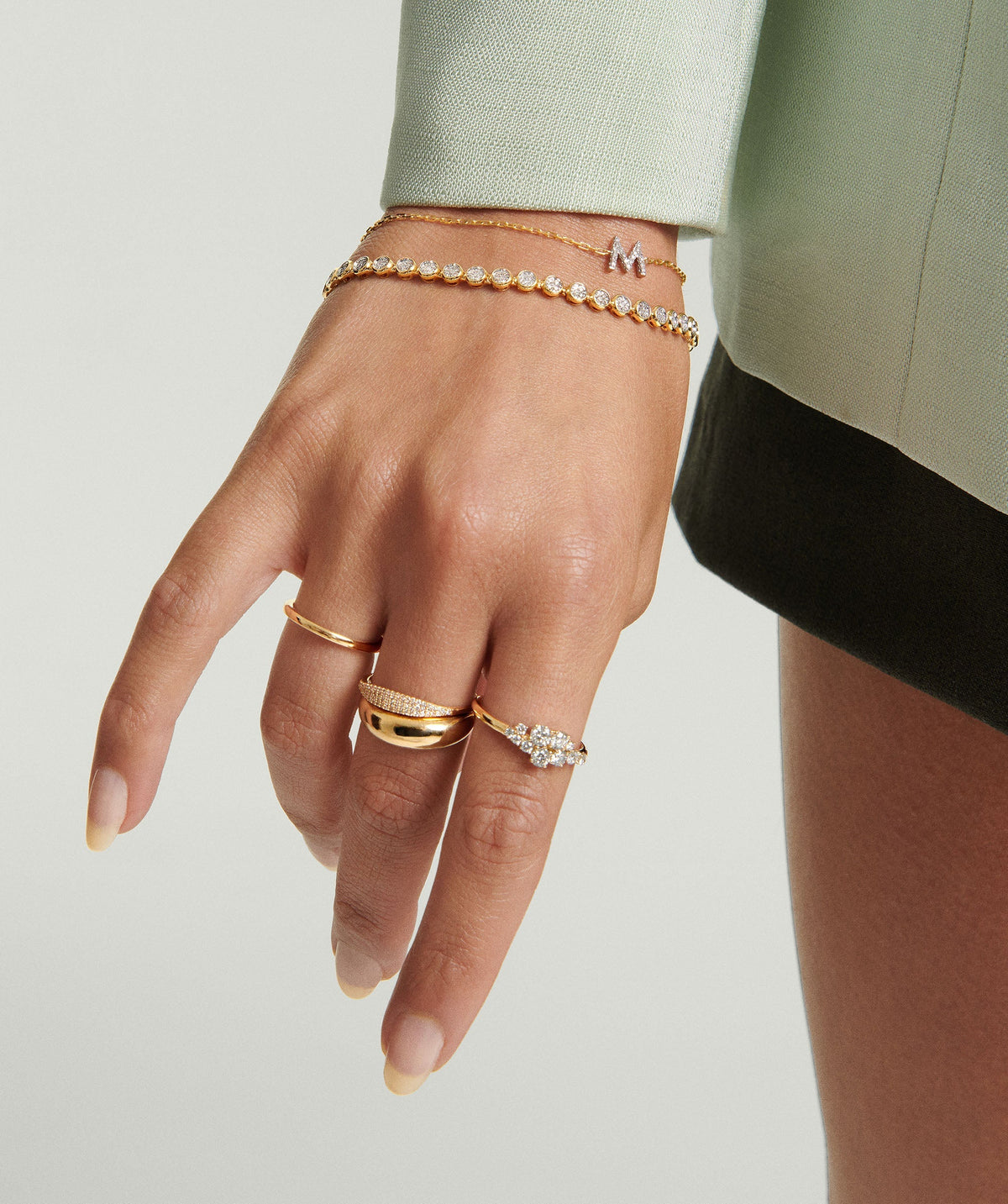 Diamonds Cluster Ring