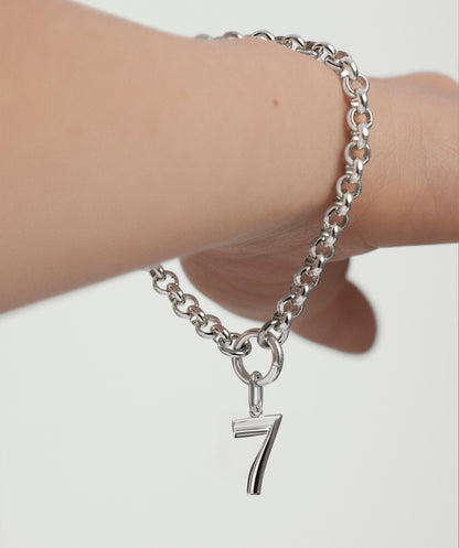 Bold Rolo Chain Charm Bracelet