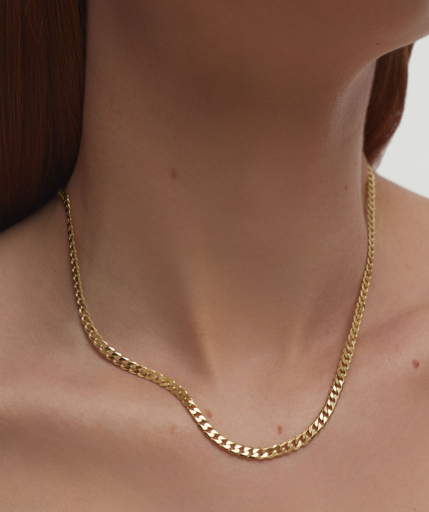 Flat Curb Chain Necklace