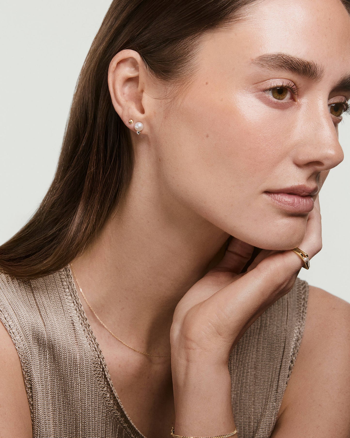 Lab Grown Sapphire Pearl Studs