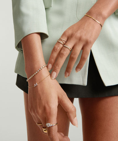 Diamant Letter Armband